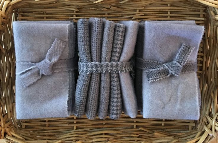 PEWTER Hand Dyed Wool Bundle for Primitive Rug Hooking and Wool Applique