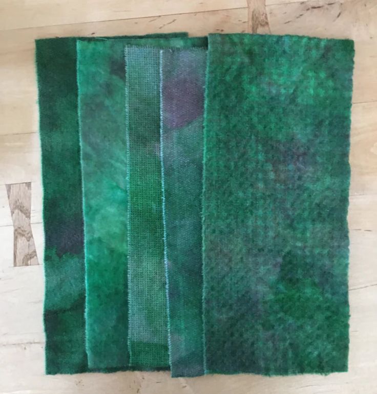 ENVY Hand Dyed Wool Bundle for Primitive Wool Applique and Rug Hooking