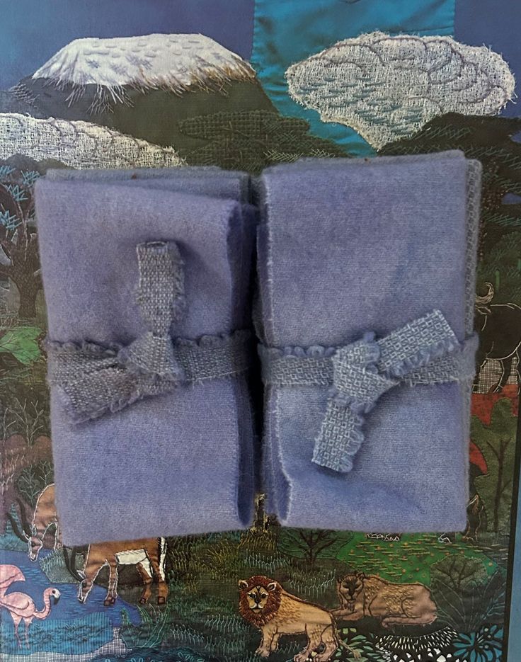 PERIWINKLE Hand Dyed Wool Bundle for Rug Hooking and Wool Applique