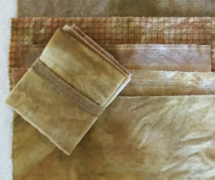 MAPLE SUGAR Hand Dyed Wool Bundle for Primitive Rug Hooking and Wool Applique