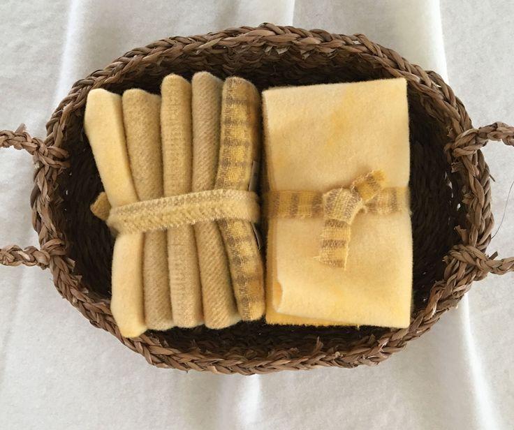 BUTTERCUP YELLOW Hand Dyed Wool Bundle for Wool Applique, Rug Hooking, Rug Braiding and Wool Crafting