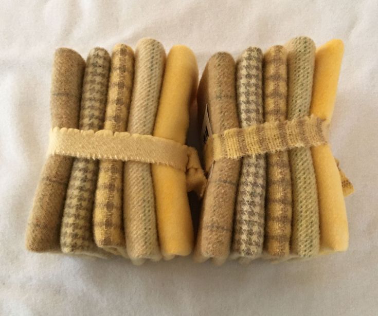 BUTTERCUP YELLOW Hand Dyed Wool Bundle for Wool Applique, Rug Hooking, Rug Braiding and Wool Crafting