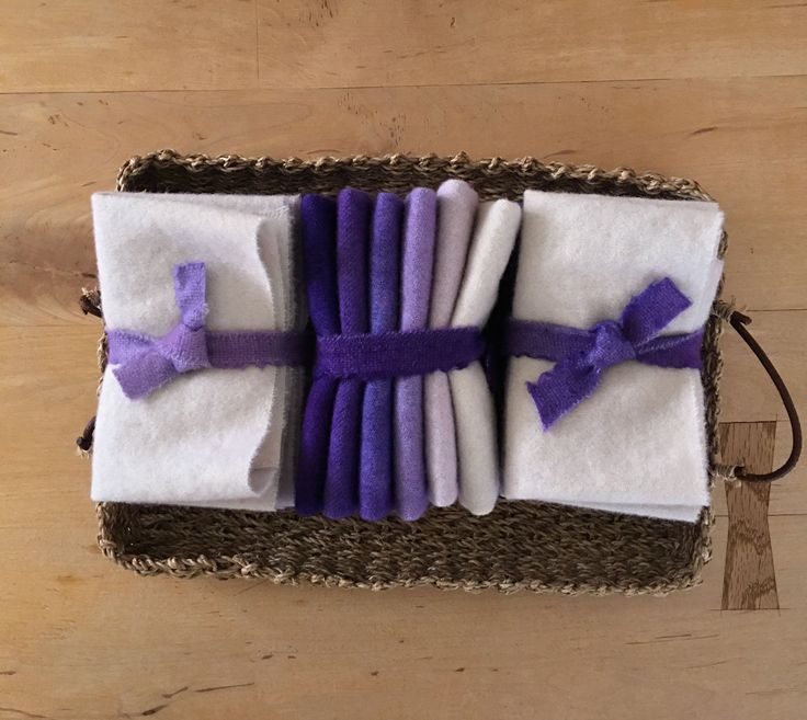 PASSION FLOWER Six Pack of Hand Dyed Wool Bundle for Rug Hooking and Wool Applique