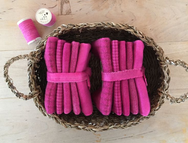 RASPBERRY Hand Dyed Wool Bundle for Rug Hooking and Wool Applique