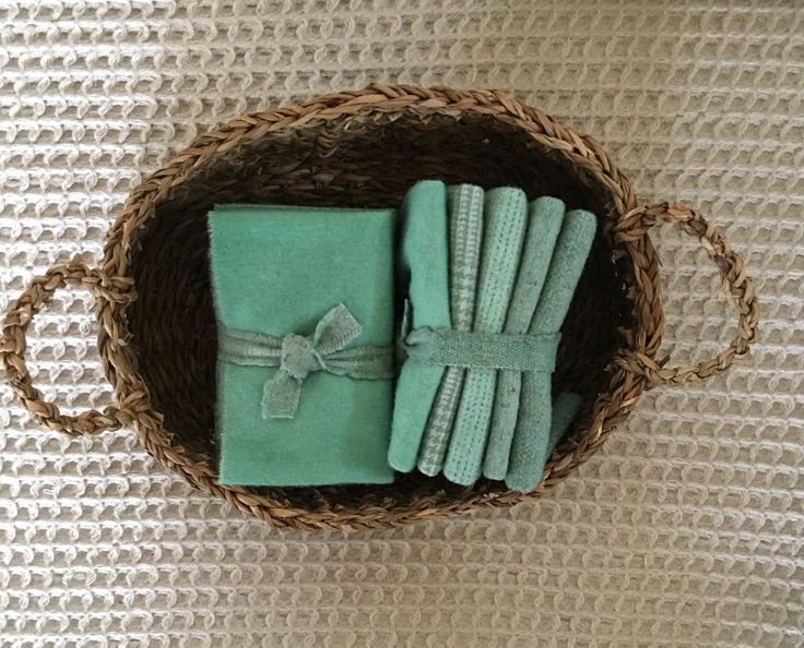 SPEARMINT Hand Dyed Wool Bundle for Rug Hooking and Wool Applique