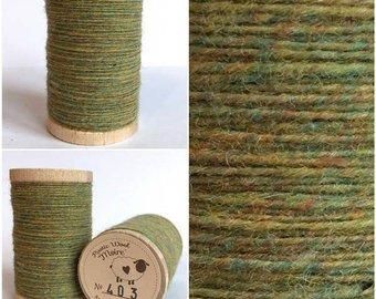 GRASSHOPPER Hand Dyed Wool Fabric for Primitive Wool Applique and Rug Hooking