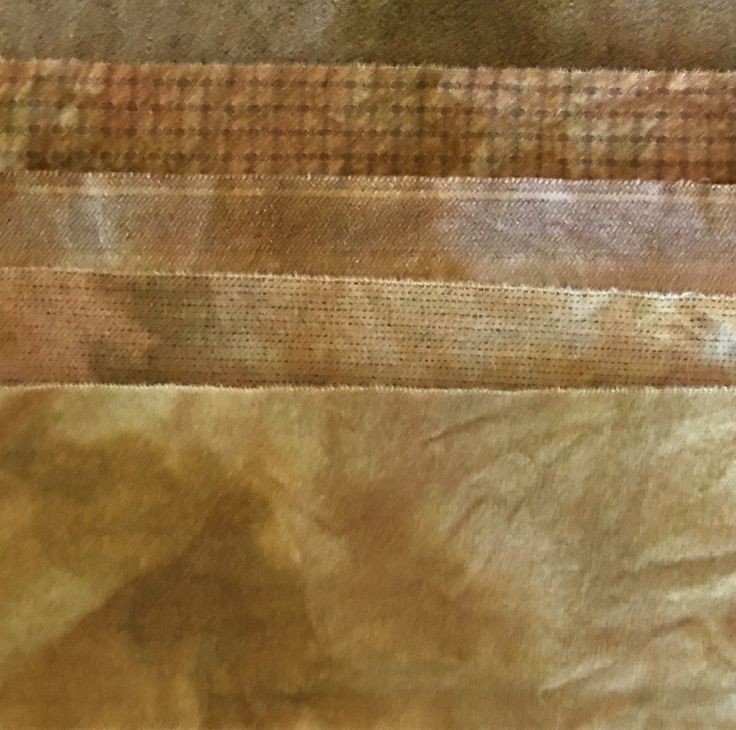 MAPLE SUGAR Hand Dyed Wool Bundle for Primitive Rug Hooking and Wool Applique