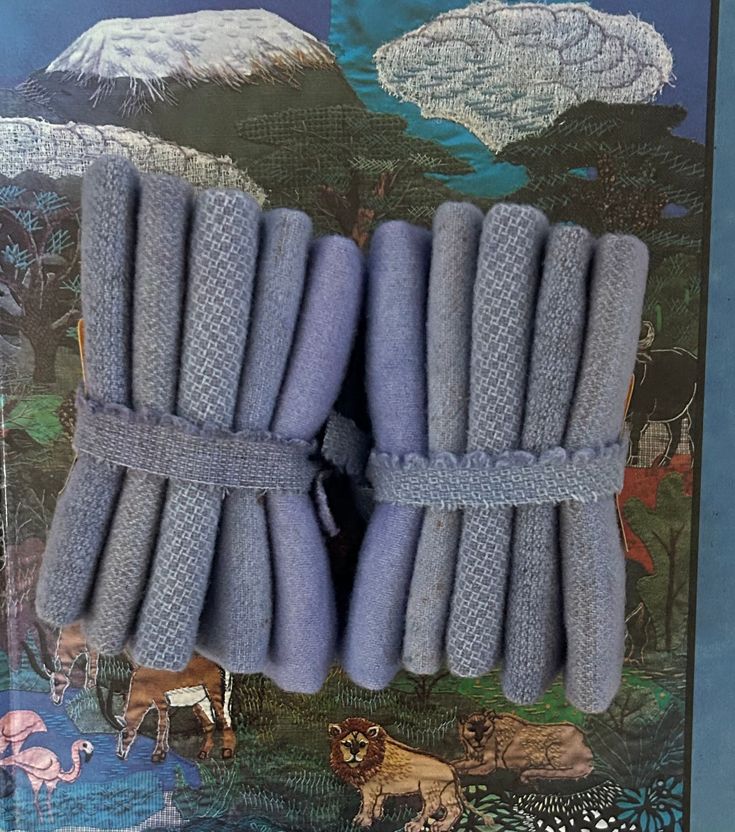 PERIWINKLE Hand Dyed Wool Bundle for Rug Hooking and Wool Applique