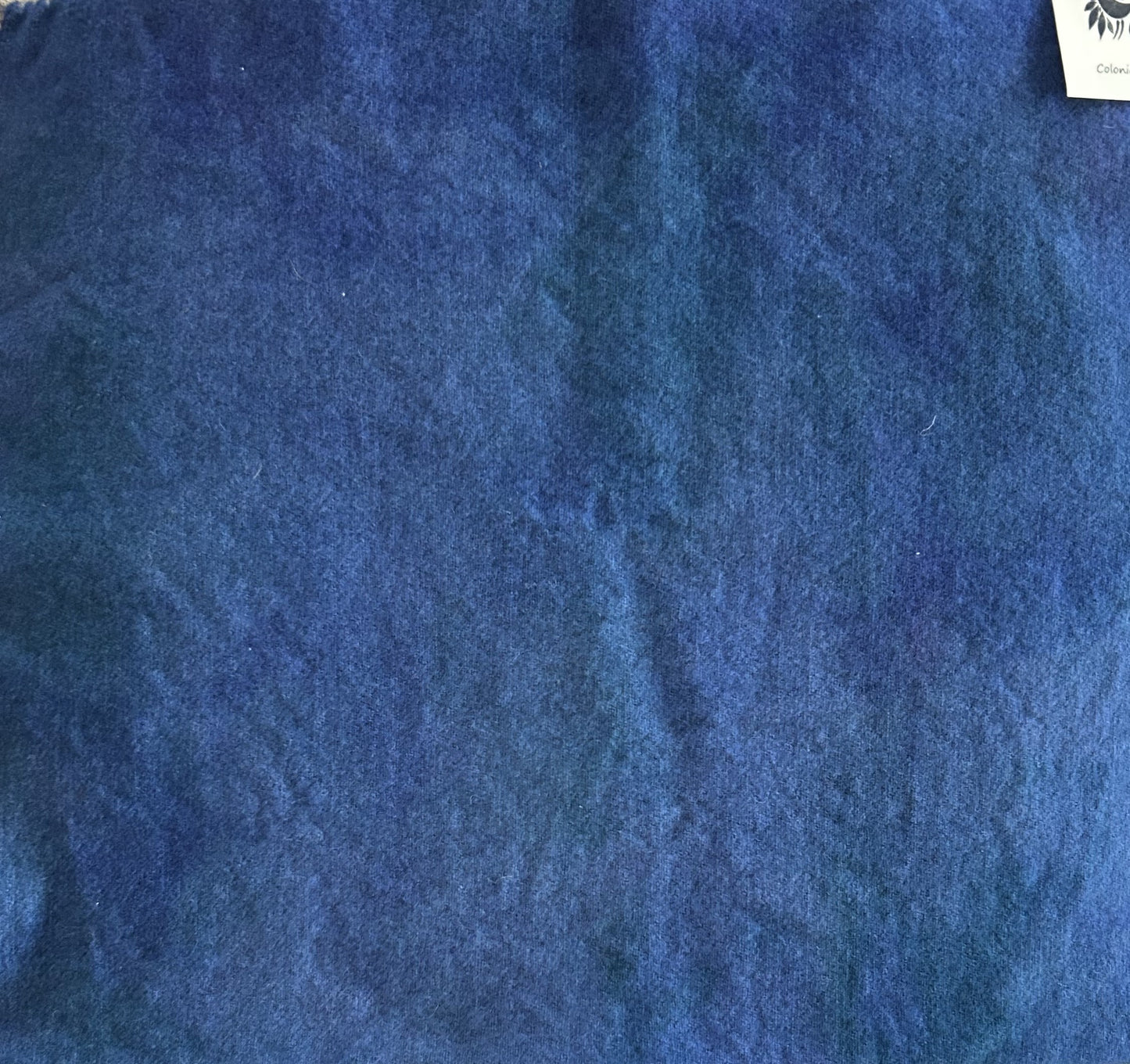 COLONIAL BLUE Hand Dyed Wool Fabric for Wool Applique and Rug Hooking