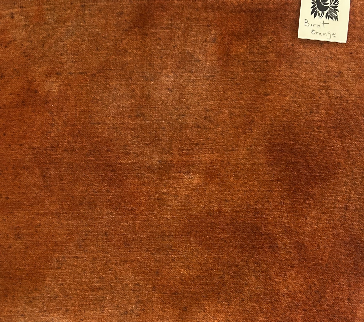 BURNT ORANGE Hand Dyed Wool Fabric for Wool Applique and Rug Hooking