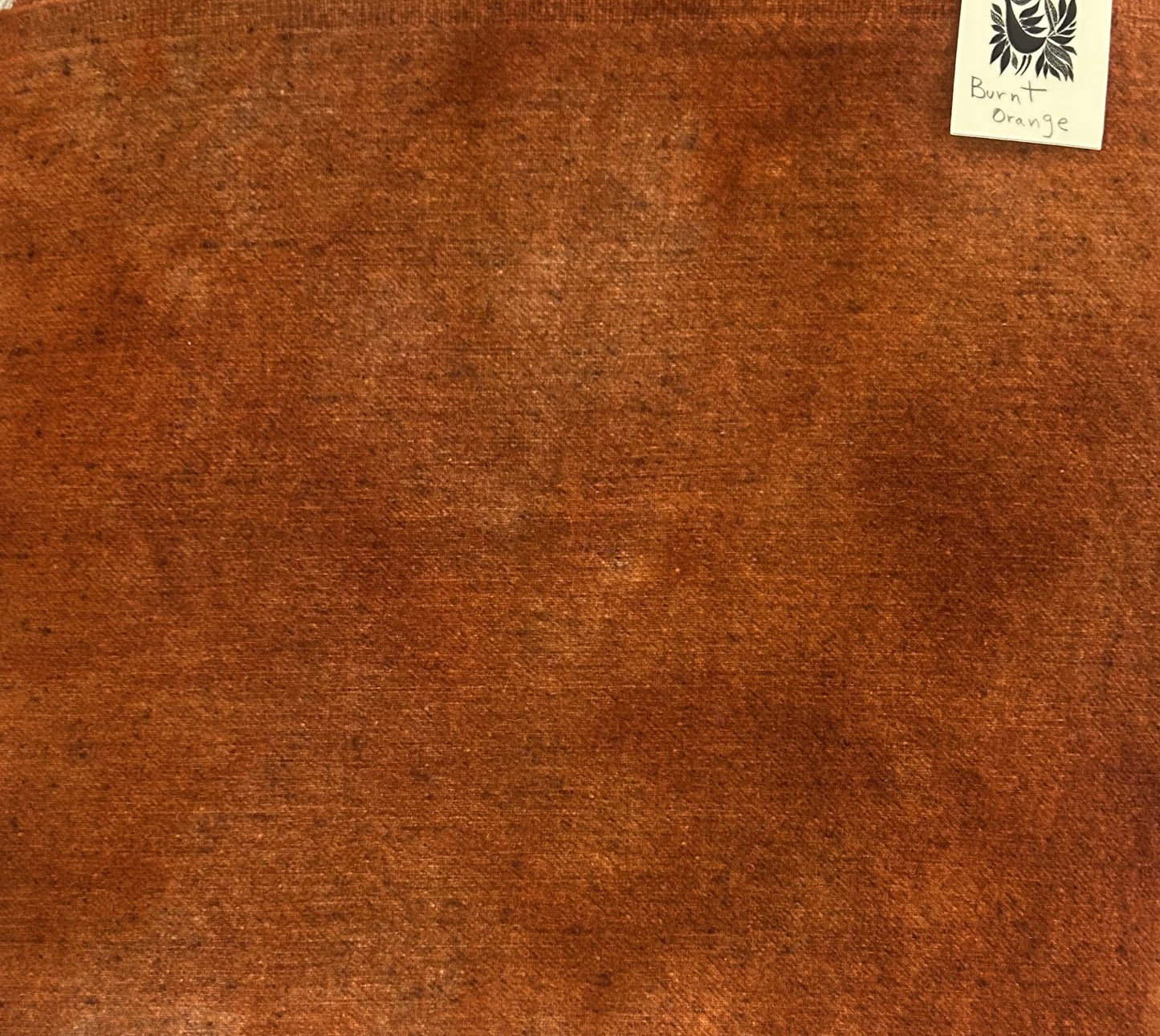 BURNT ORANGE Hand Dyed Wool Fabric for Wool Applique and Rug Hooking