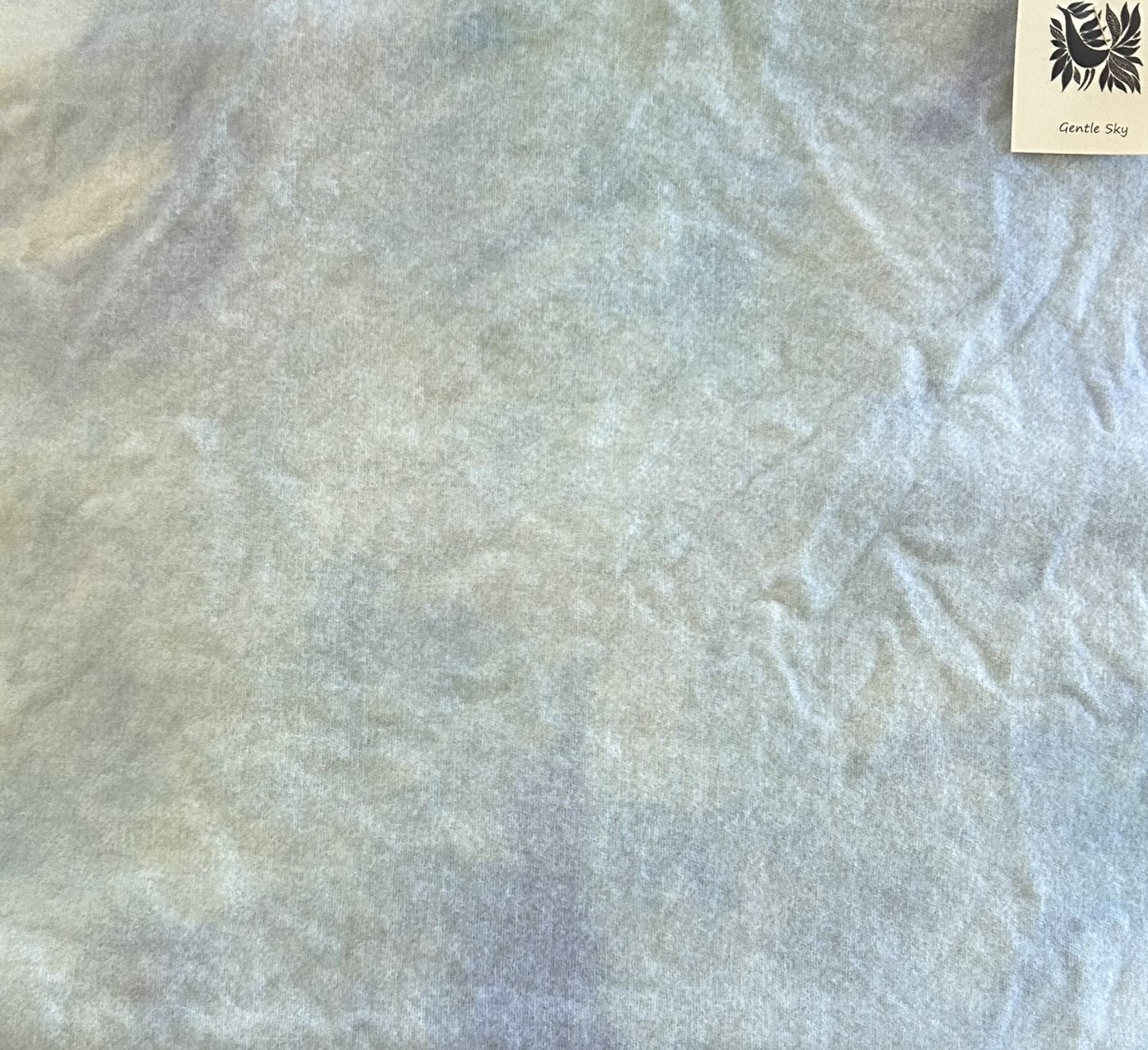 GENTLE BLUE SKY Hand Dyed Wool Fabric for Wool Applique and Rug Hooking