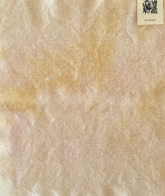 CHAMPAGNE Hand Dyed Wool Fabric for Wool Applique and Rug Hooking