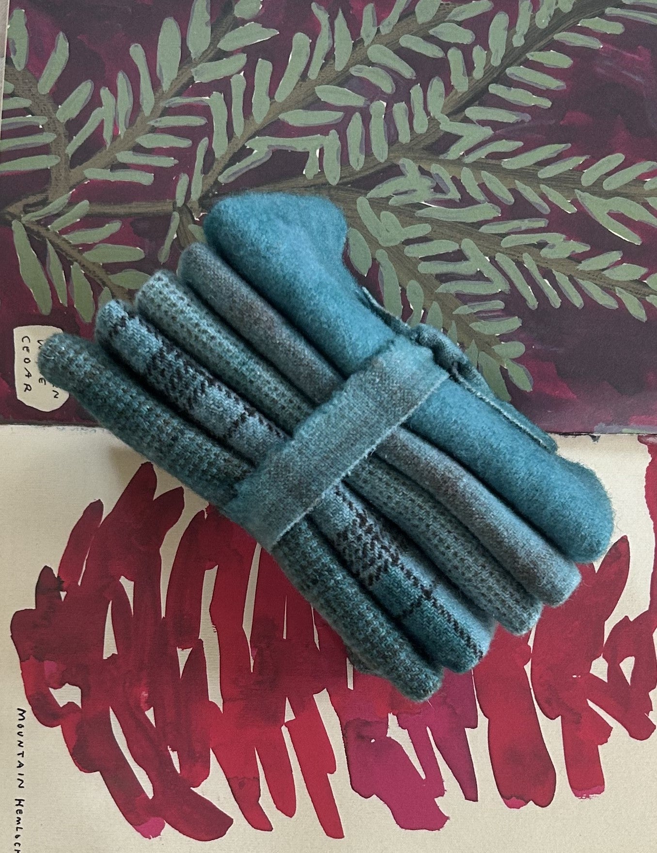MALLARD Hand Dyed Wool Bundle for Primitive Rug Hooking and Wool Applique