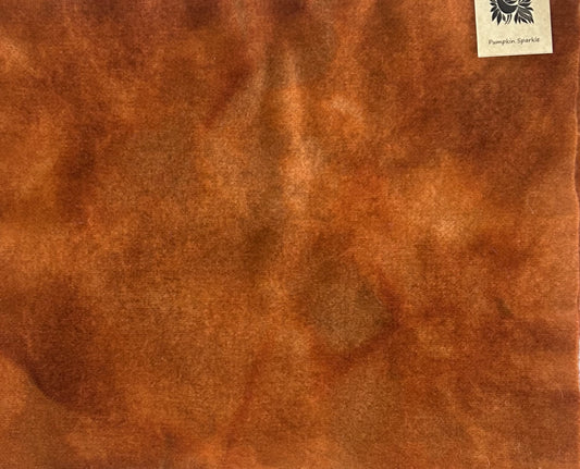 PUMPKIN SPARKLE Hand Dyed Wool Fabric for Wool Applique and Rug Hooking