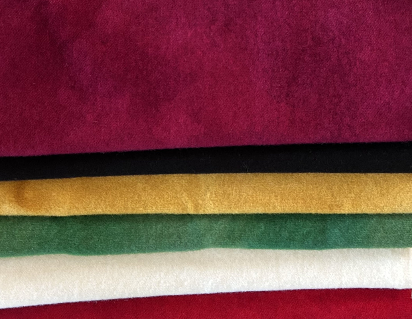 CHRISTMAS VIBE Six Pack of Hand Dyed Wool Bundle for Rug Hooking & Wool Applique