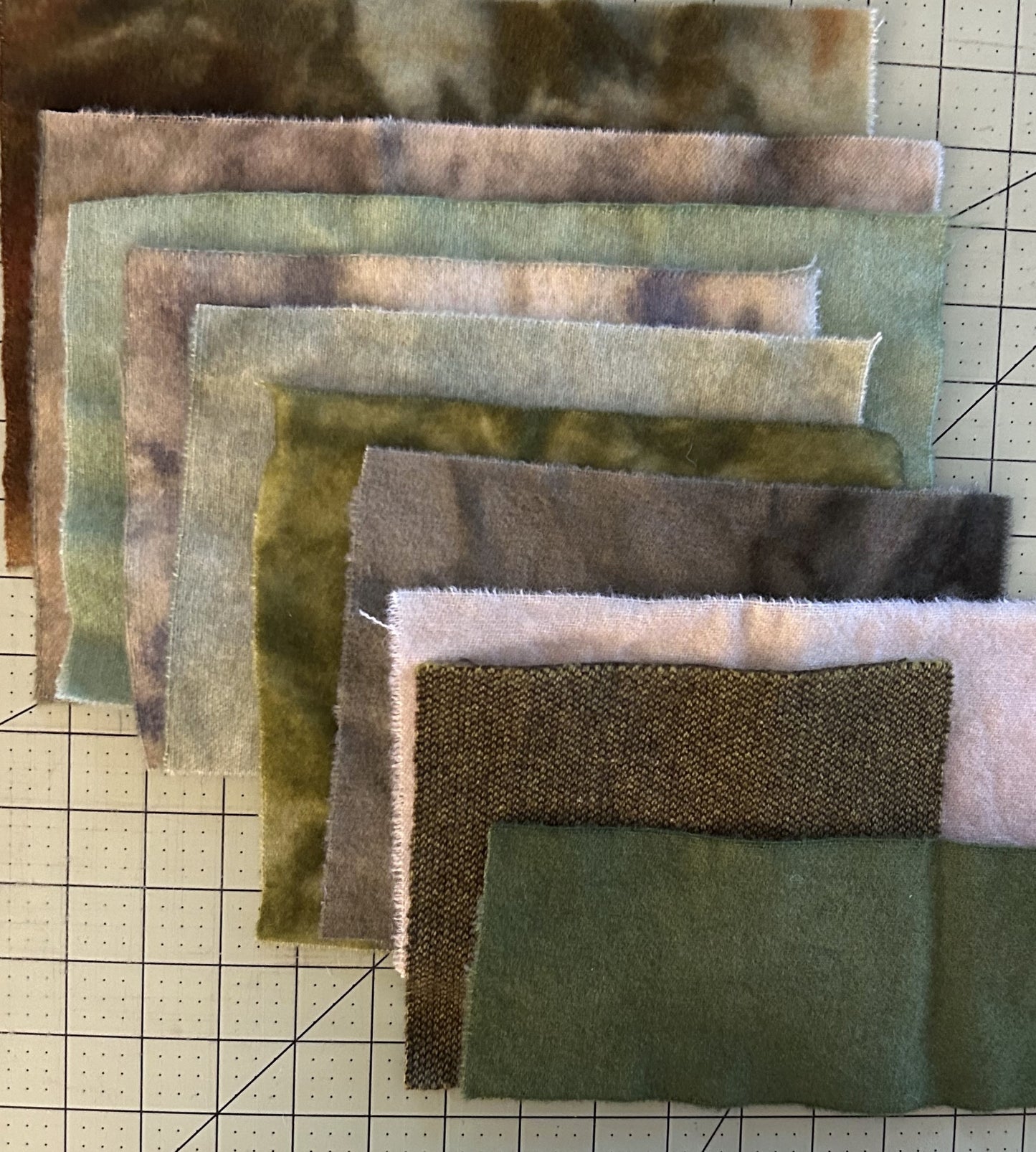 Hand Dyed GREEN #1 Scraps