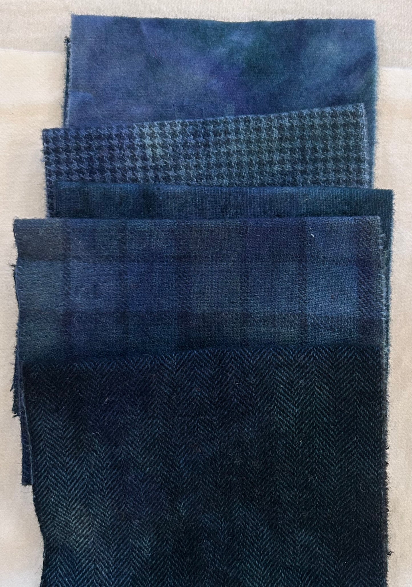 STORMIN' Hand Dyed Wool Bundle for Primitive Rug Hooking and Wool Applique