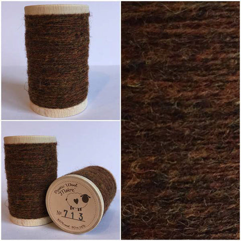 NUTMEG Hand Dyed Felted Wool Fabric for Primitive Wool Applique and Rug Hooking