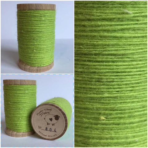 SOUR APPLE Hand Dyed Felted Wool Fabric for Wool Applique and Rug Hooking