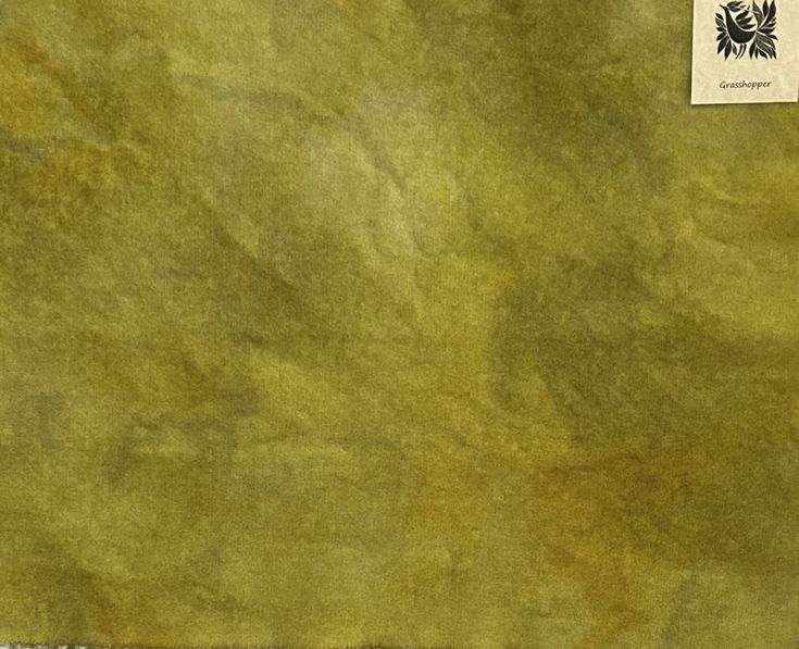 GRASSHOPPER Hand Dyed Wool Fabric for Primitive Wool Applique and Rug Hooking