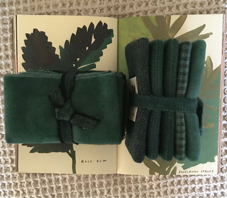 BLUE SPRUCE Hand Dyed Wool Bundle for Wool Applique and Rug Hooking