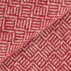 RED & White Texture Fat Quarter Yard, Felted Wool Fabric