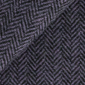 VIOLET and BLACK HERRINGBONE Fat Quarter Yard, Felted Wool Fabric