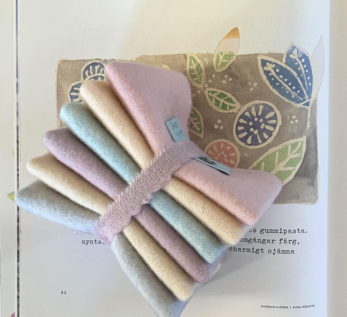 COUNTRY COTTAGE Six Pack of Hand Dyed Wool Bundle for Rug Hooking and Wool Applique