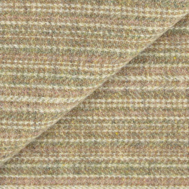 Multi Stripe of Soft Golds & Tans Mill Dyed Fat Quarter for Rug Hooking and Wool Applique