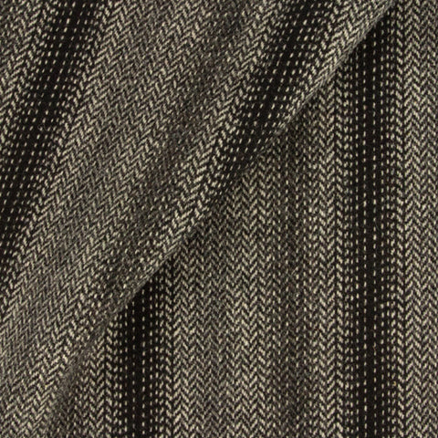 Black Ombre Stripes Fat Quarter Yard, Felted Mill Dyed Wool Fabric