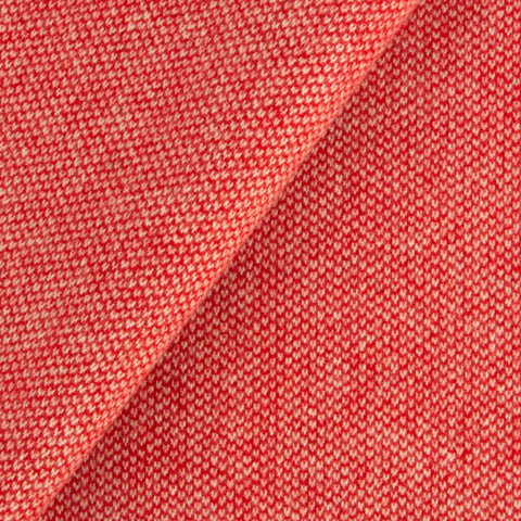 RED and White BARLEY Mill Dyed Wool Fabric for Wool Projects