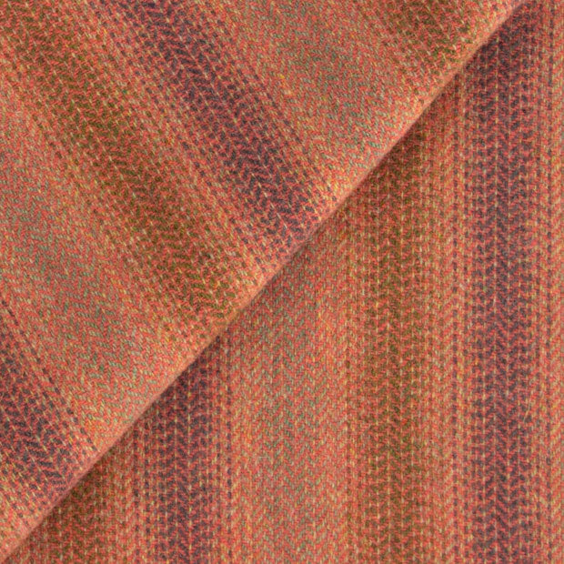 ORANGE Ombre Stripes Fat Quarter Yard, Felted Wool Fabric