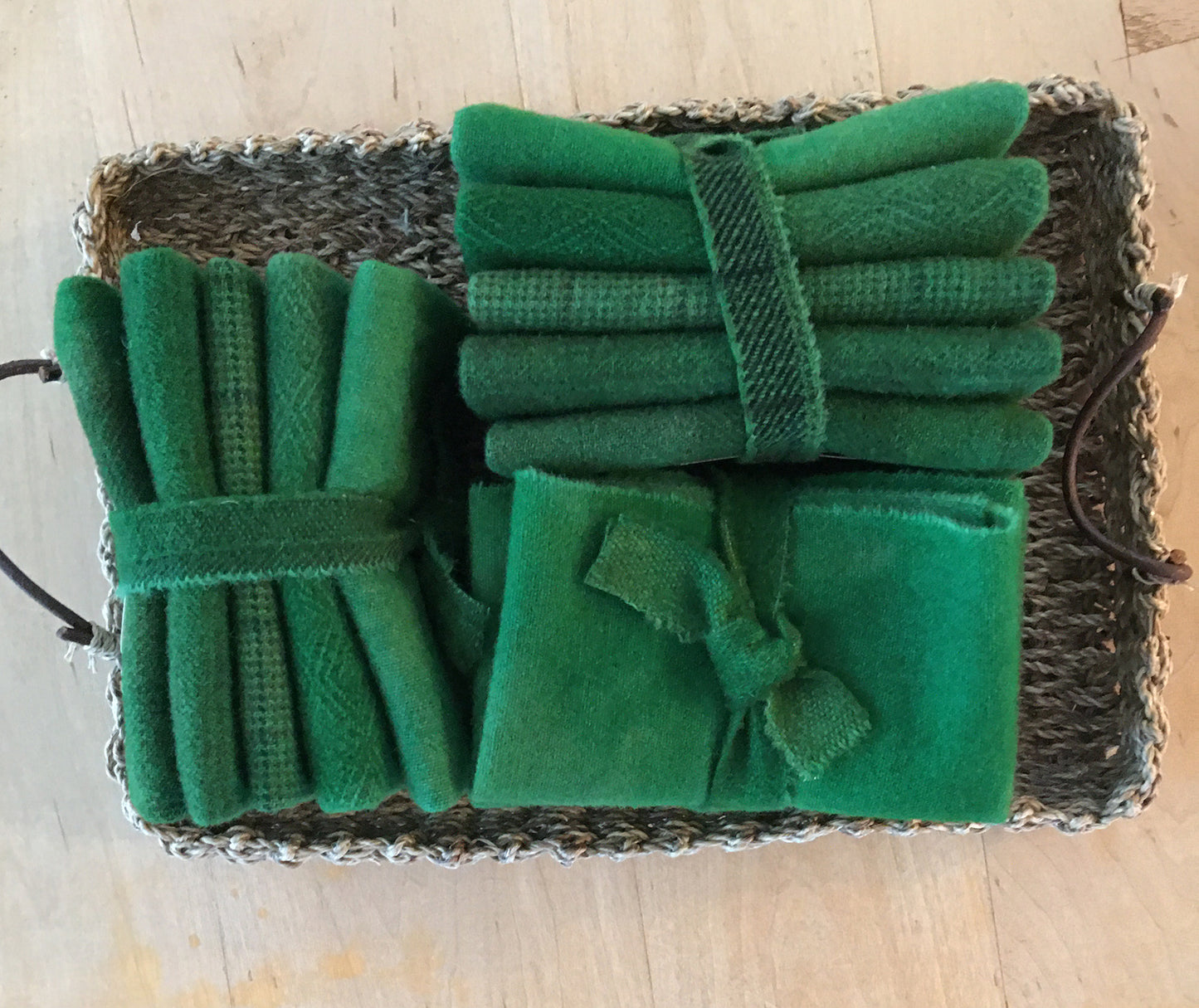 JUNIPER Hand Dyed Wool Bundle for Wool Applique and Rug Hooking