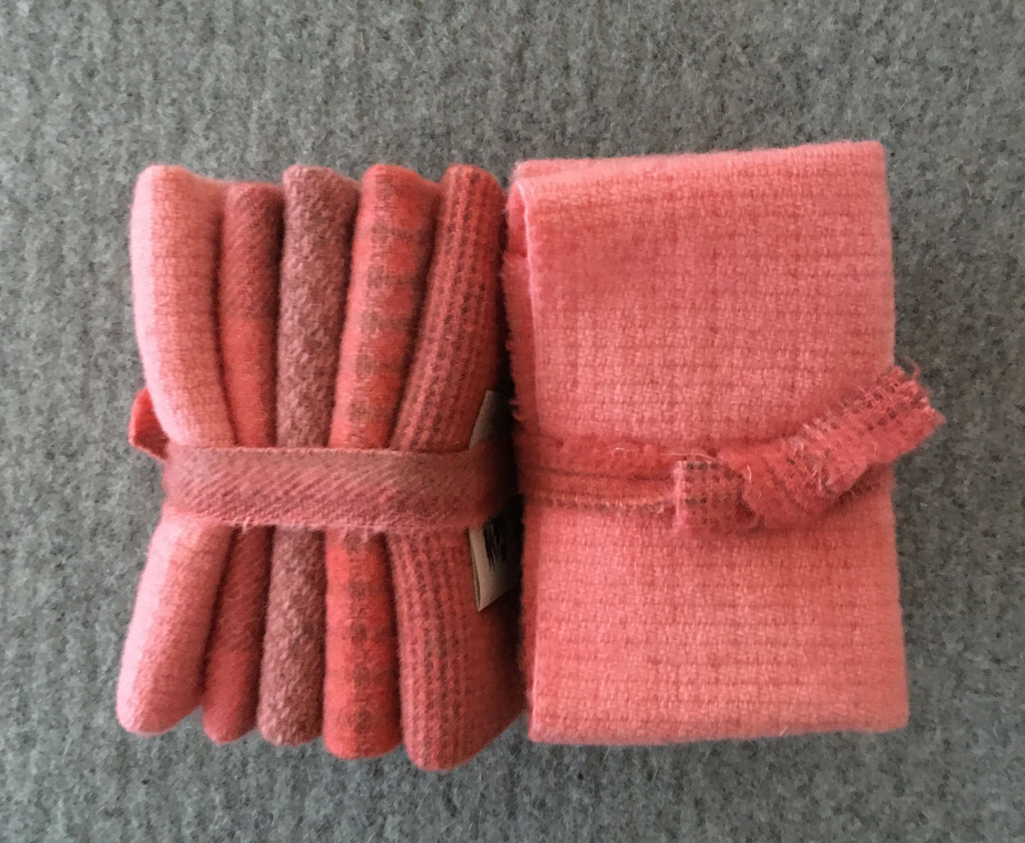 POPPY Hand Dyed Wool Bundle for Rug Hooking and Wool Applique.