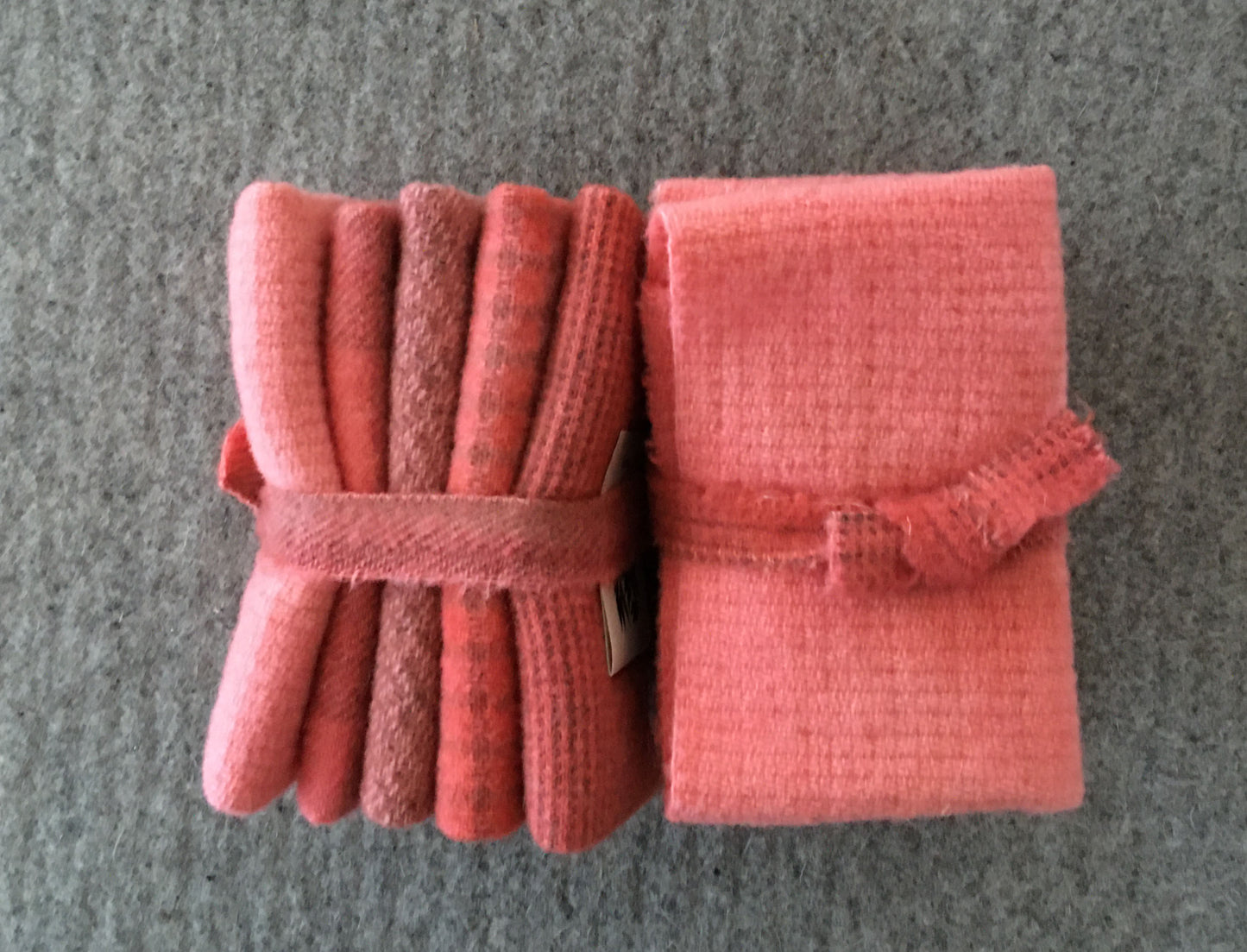POPPY Hand Dyed Wool Bundle for Rug Hooking and Wool Applique.