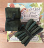 FIDDLEHEAD GREEN Hand Dyed Wool Bundle for Wool Applique and Rug Hooking