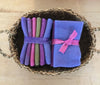 DELPHINIUMS Six Pack of Hand Dyed Wool Bundle for Rug Hooking & Wool Applique
