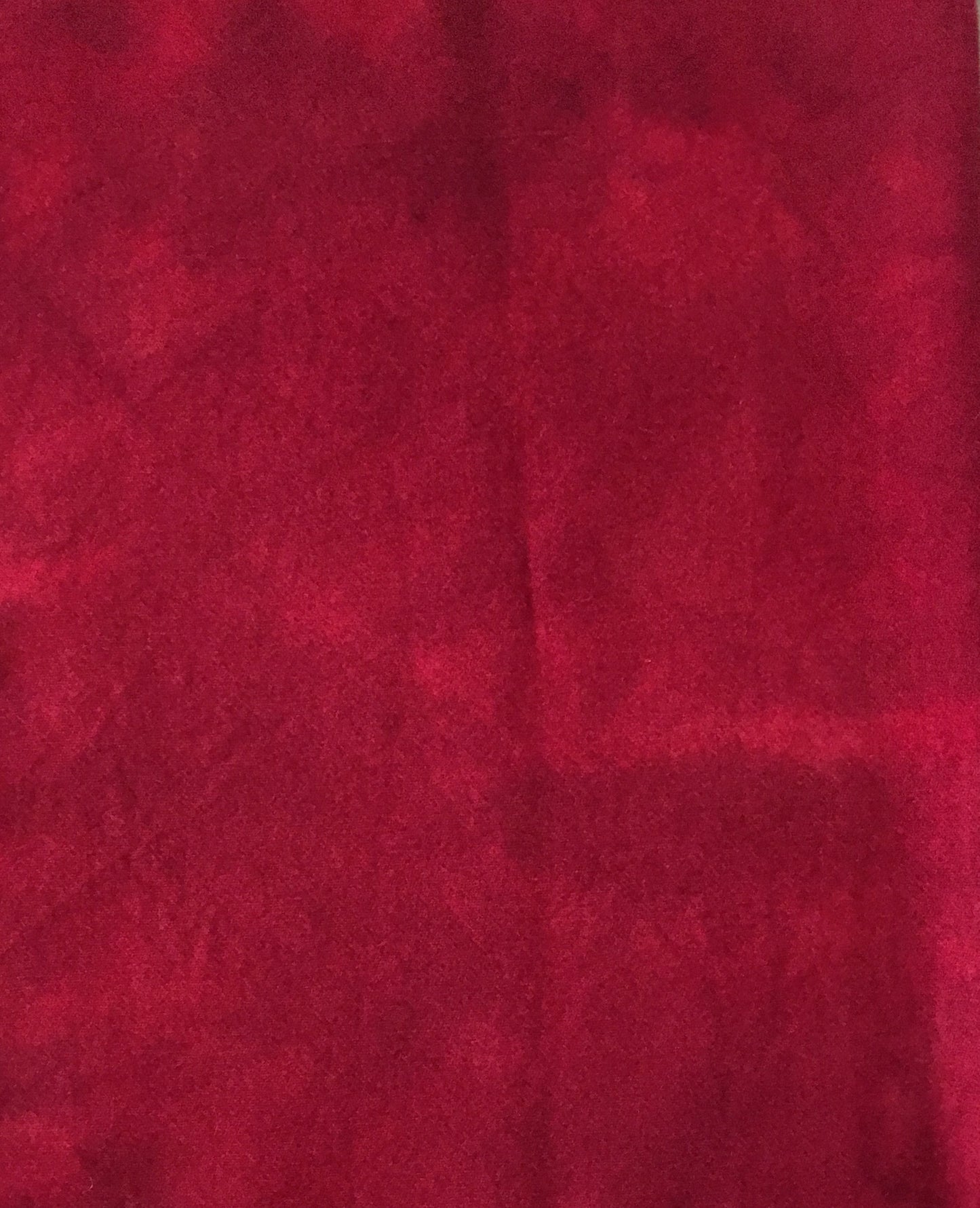 TURKEY RED Hand Dyed Wool Fabric for Wool Applique and Rug Hooking
