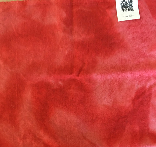 DEEP CORAL Hand Dyed Wool Fabric for Wool Applique and Rug Hooking