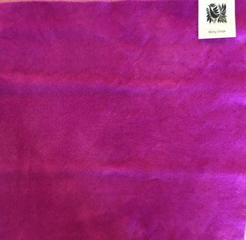 BERRY CRUSH Hand Dyed Felted Wool Fabric for Wool Applique and Rug Hooking