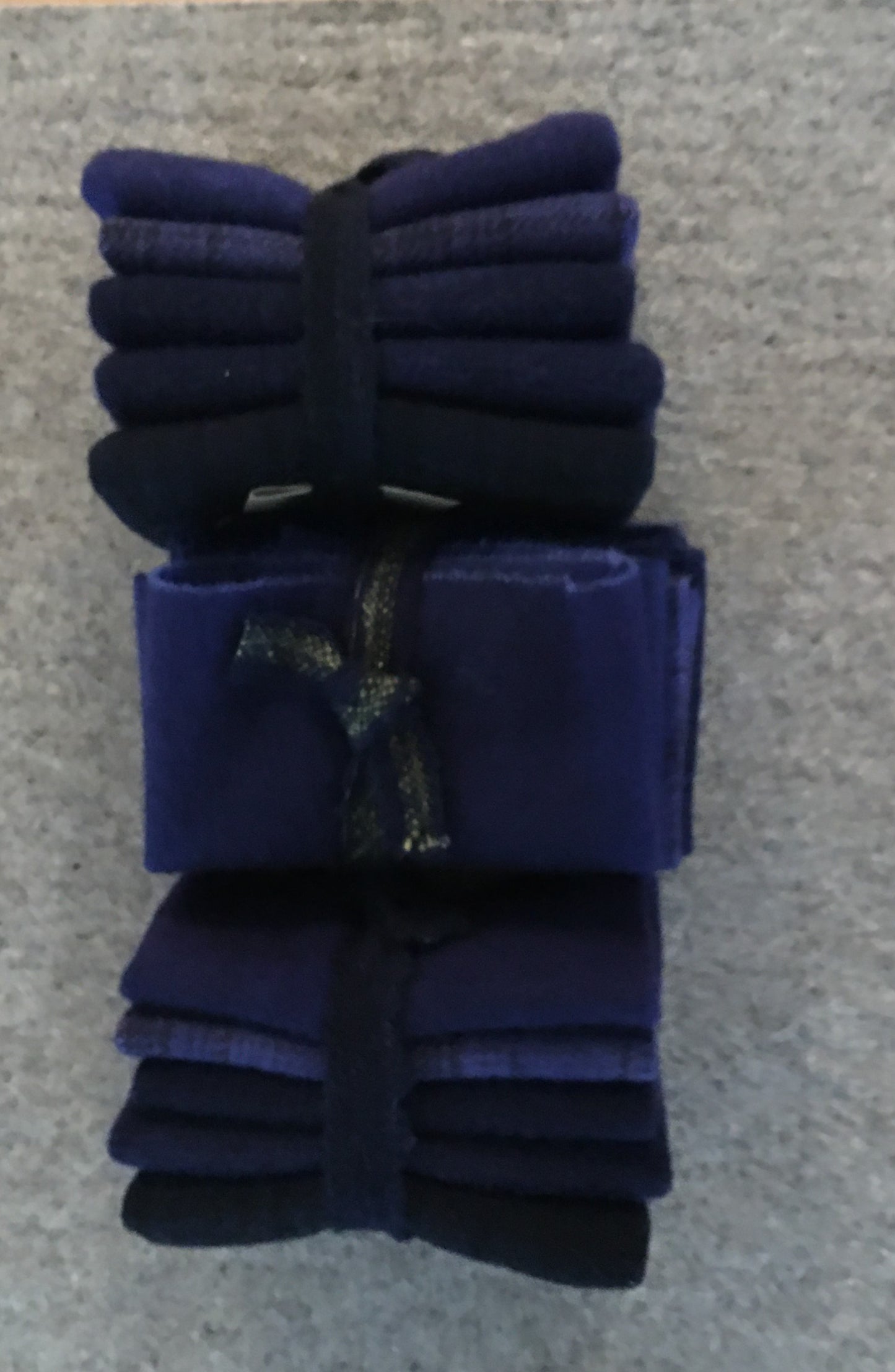 NAVY BLUE Hand Dyed Wool Bundle For Wool Applique and Rug Hooking