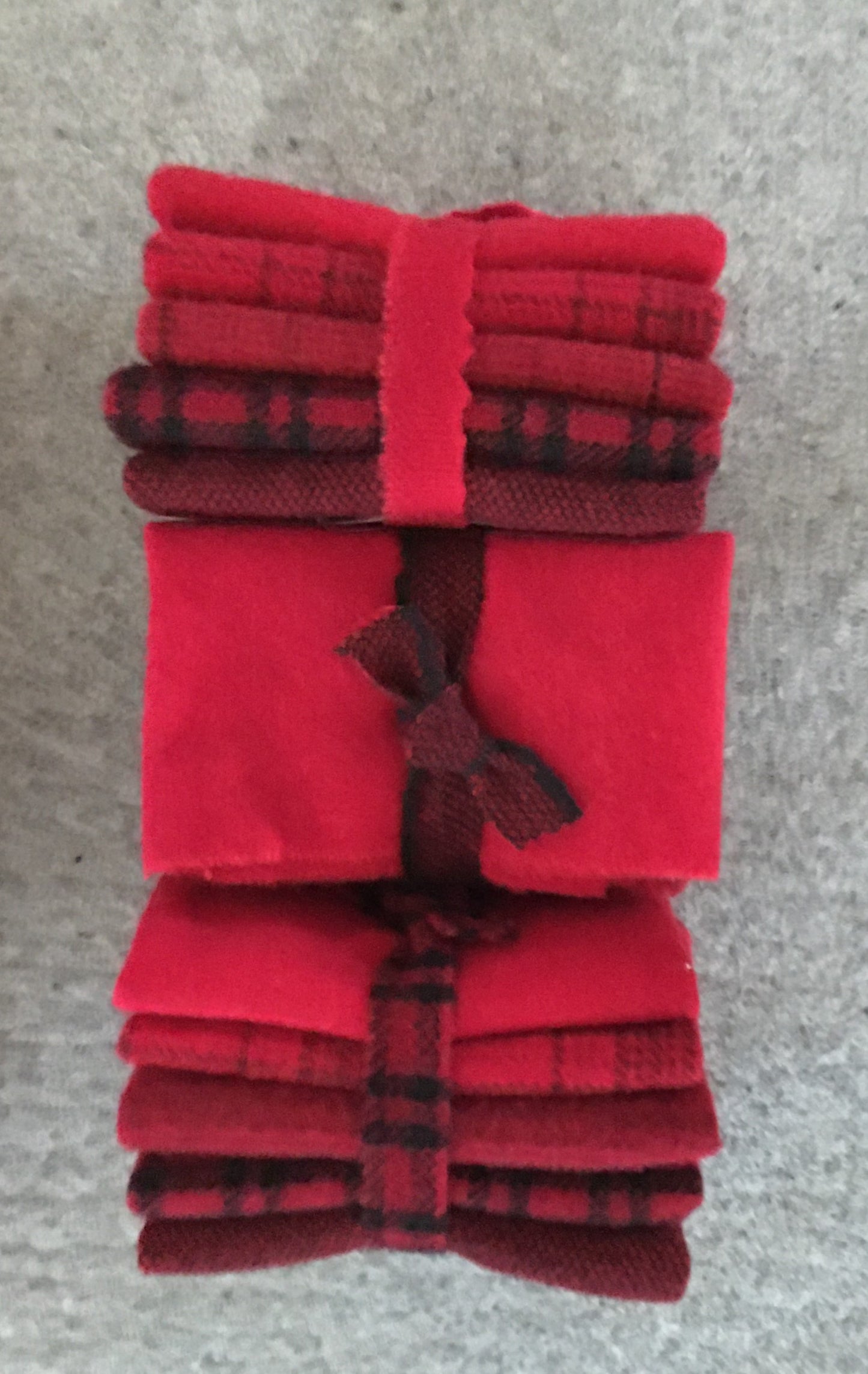 BRIGHT RED Hand Dyed Wool Bundle for Wool Applique and Rug Hooking