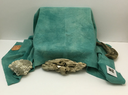 Light TEAL GREEN Hand Dyed Wool Fabric for Wool Applique and Rug Hooking