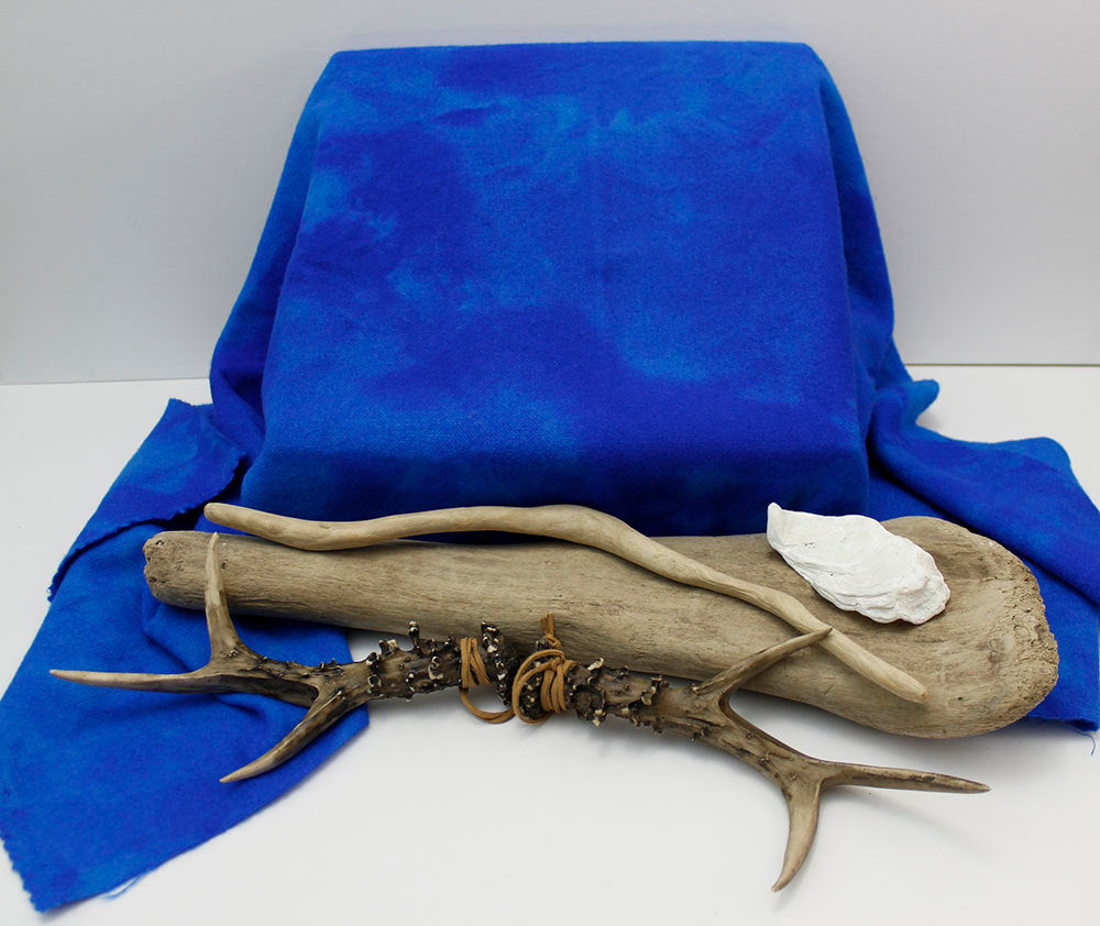 BRILLIANT BLUE Hand Dyed Wool Fabric for Wool Applique and Rug Hooking
