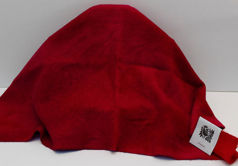 CRIMSON RED Hand Dyed Wool Fabric for Wool Applique and Rug Hooking