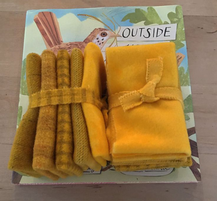 SOLID GOLD Hand Dyed Wool Bundle for Wool Applique, Rug Hooking, Rug Braiding and Wool Crafting