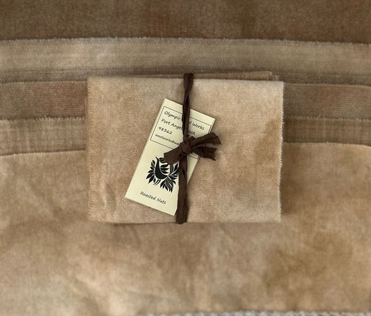 ROASTED NUTS Hand Dyed Wool Bundle for Primitive Wool Applique and Rug Hooking
