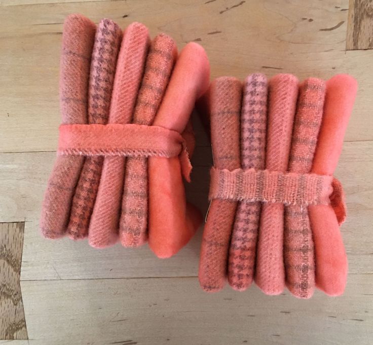 TANGELO Hand Dyed Wool Bundle for Wool Applique and Rug Hooking