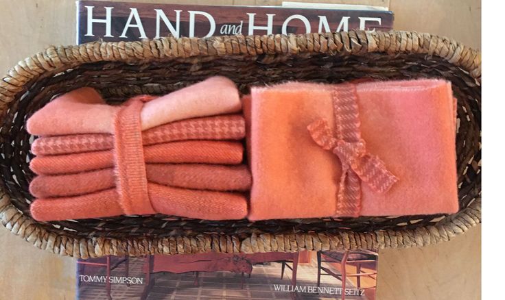 TANGELO Hand Dyed Wool Bundle for Wool Applique and Rug Hooking